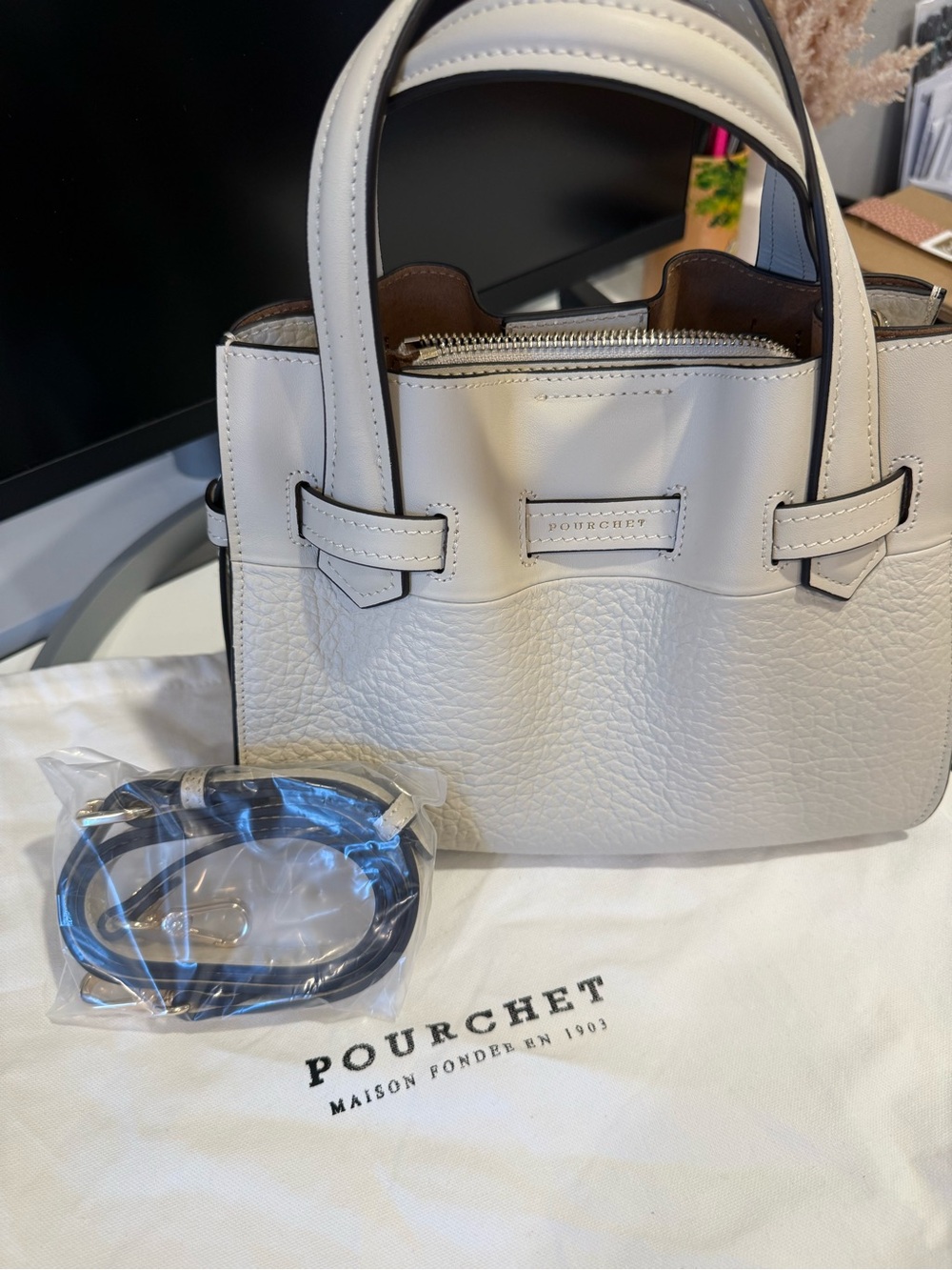Maison Pouchet Leather Bag - new. Original box and dust bag.